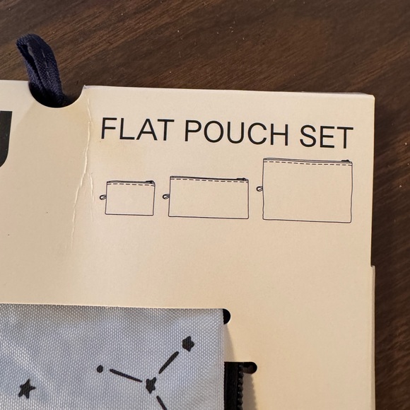 Baggu Flat Pouch Set Night Sky NWT - Picture 2 of 4